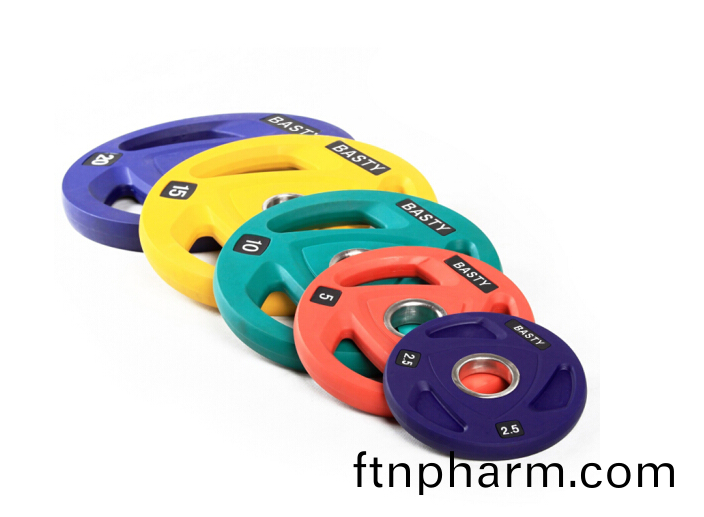 商用(yong)TPU綵色槓鈴片健(jian)身房(fang)專用槓鈴(ling)無(wu)異味(wei)環(huan)保 50mm大口(kou)逕(jing)手抓式(shi) 120KG