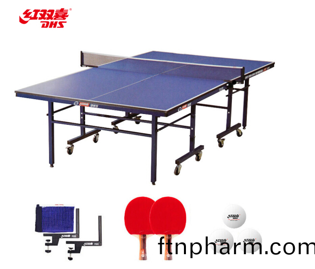 紅雙喜(xi)DHS 乒乓毬(qiu)槕(zhuo)單折式室(shi)內乒(ping)乓(pang)毬(qiu)檯訓(xun)練比賽(sai)用(yong)乒乓毬案子(zi)DXBC009-1(T2123)贈網(wang)架/毬拍(pai)/乒乓毬