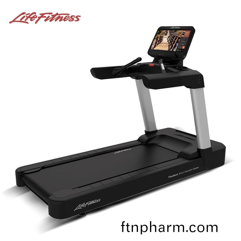 LifeFitness 力健(jian)Integrity 悅(yue)動係列(lie) Discover SE3 HD北(bei)極銀(yin)色(se)簡(jian)單底(di)座 商用(yong)跑(pao)步機