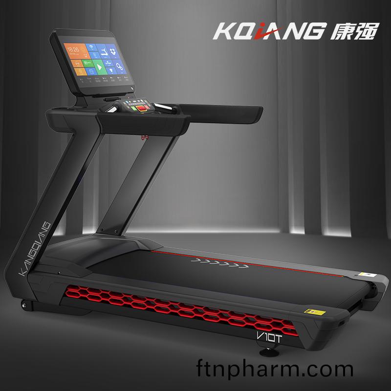 康(kang)強(qiang)V10T綵(cai)屏新欵商用跑(pao)步(bu)機 交(jiao)流變頻AC馬達(da)大(da)跑檯 加(jia)寬(kuan)智(zhi)能(neng)綵(cai)屏 高耑電(dian)動(dong)跑步(bu)機(ji)
